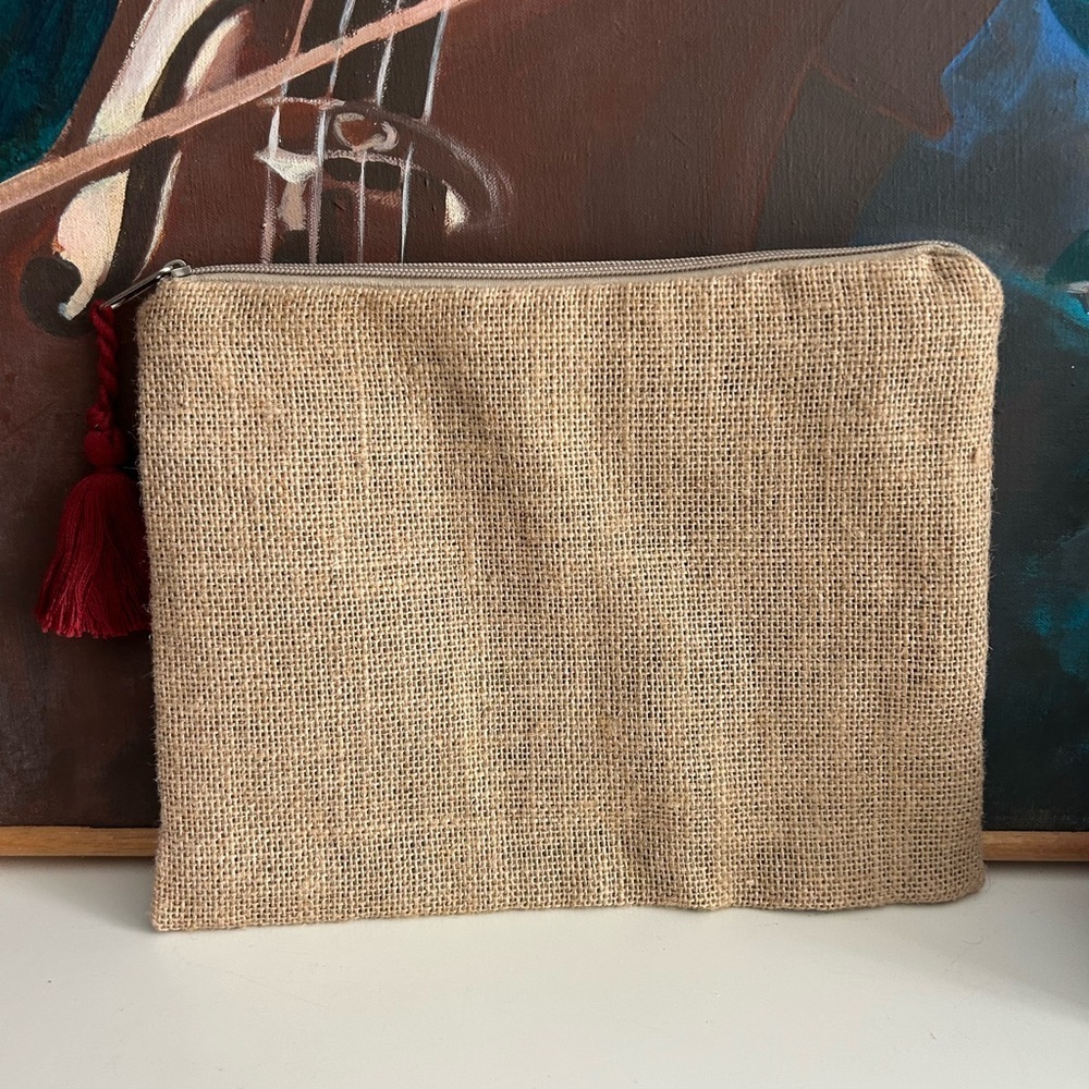 Teixchell Handmade W Love Geometric Patterned Clutch with Tassel Guatemala - Picture 12 of 15
